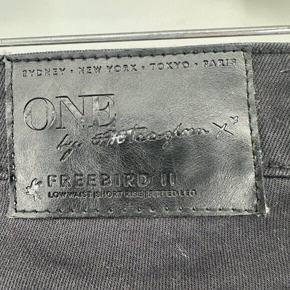 One Teaspoon X Freebirds Black Distressed Skinny Y2K Retro Denim 27 Ankle Jeans - Picture 5 of 8